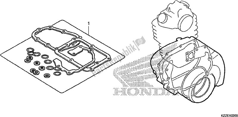 All parts for the Gasket Kit B of the Honda CRF 250 LA 2017