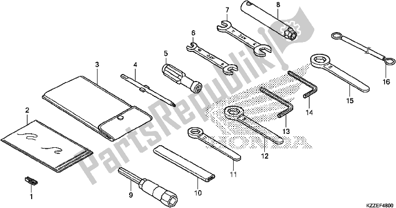 All parts for the Tools of the Honda CRF 250 LA 2017