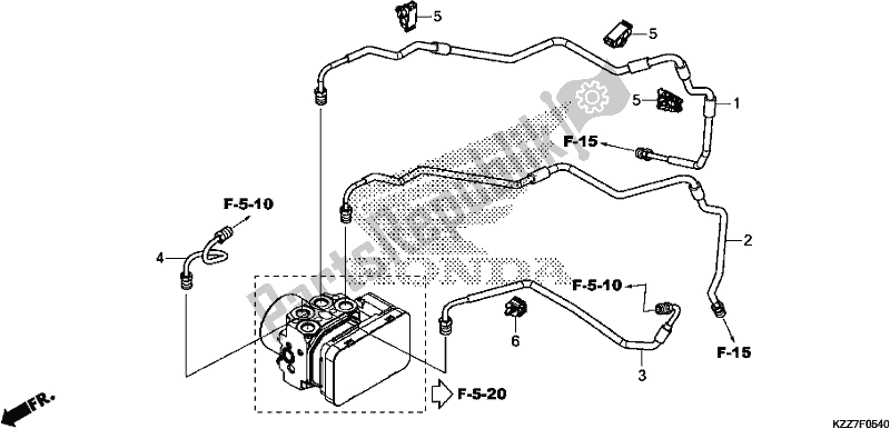 All parts for the Brake Pipe of the Honda CRF 250 LA 2019