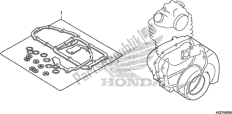 Wszystkie części do Zestaw Uszczelek B Honda CRF 250 LA 2019