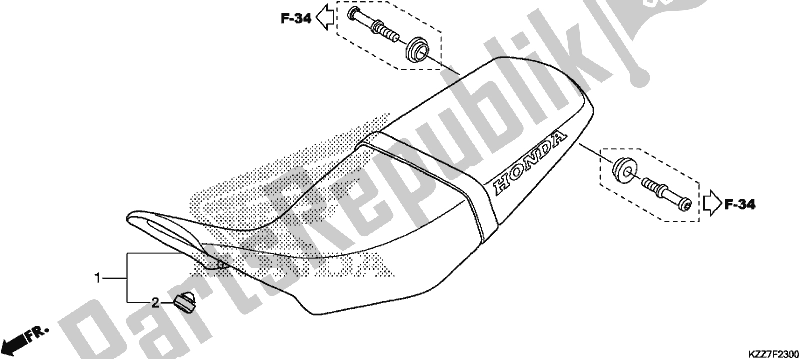 Wszystkie części do Siedzenie Honda CRF 250 LA 2019