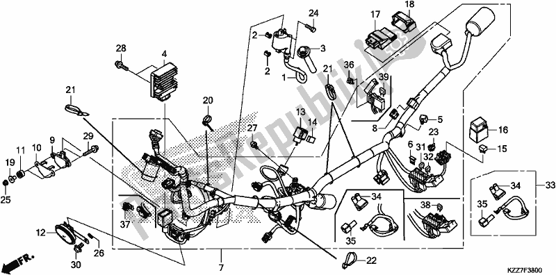 Todas las partes para Arnés De Cables de Honda CRF 250 LA 2019