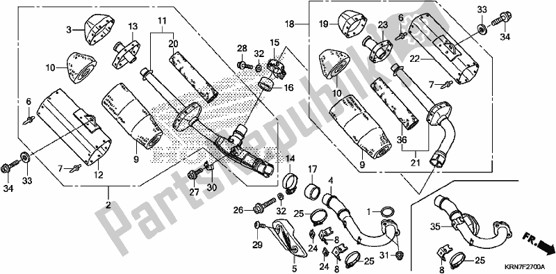 Todas las partes para Silenciador De Escape de Honda CRF 250R 2017