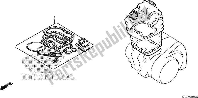 All parts for the Gasket Kit A of the Honda CRF 250R 2017