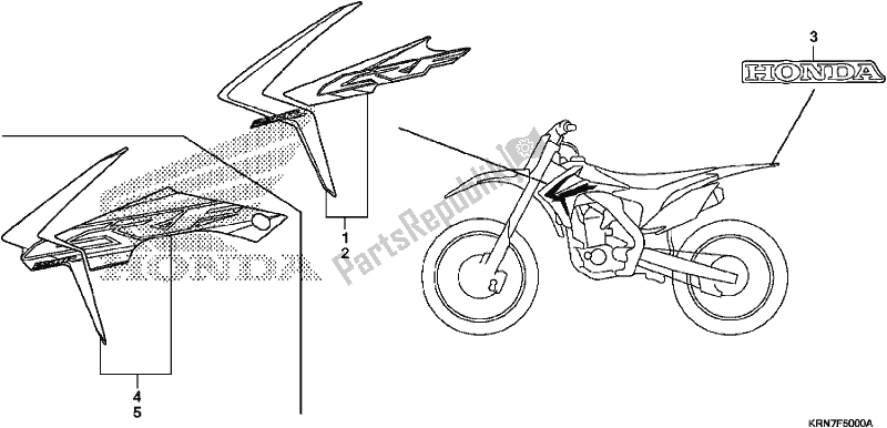 All parts for the Mark of the Honda CRF 250R 2017