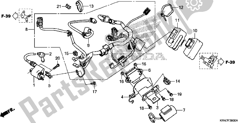 All parts for the Wire Harness of the Honda CRF 250R 2017