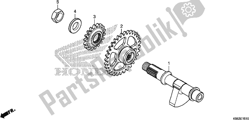 All parts for the Balancer of the Honda CRF 250R 2018