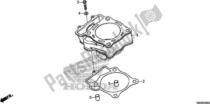 All parts for the Cylinder of the Honda CRF 250R 2018