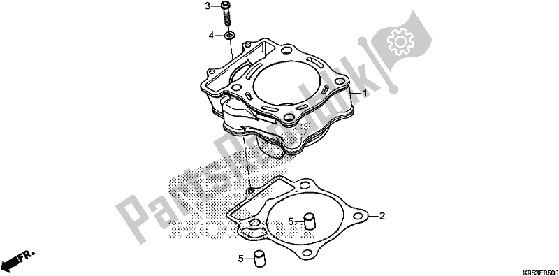 Alle onderdelen voor de Cilinder van de Honda CRF 250R 2018