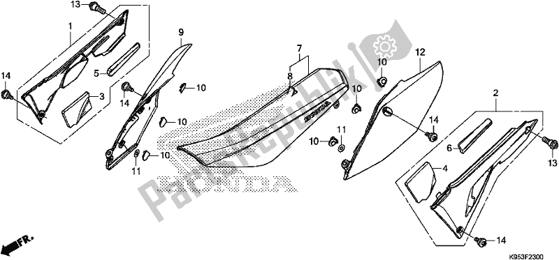 Tutte le parti per il Seat/side Cover del Honda CRF 250R 2018