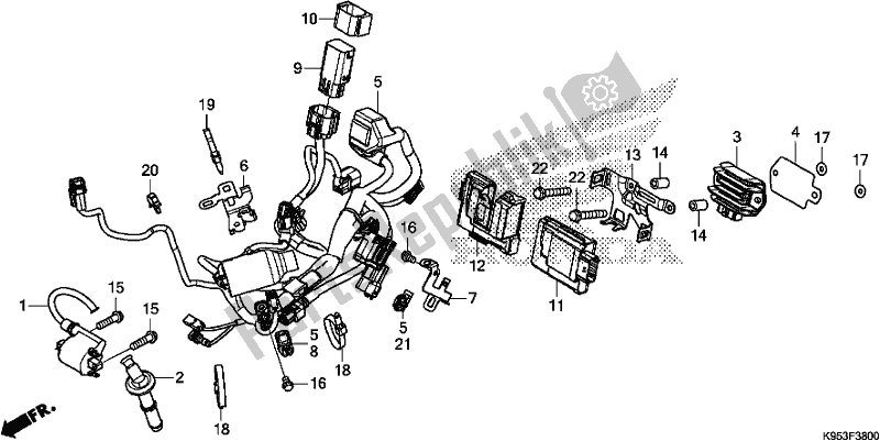 All parts for the Wire Harness of the Honda CRF 250R 2018