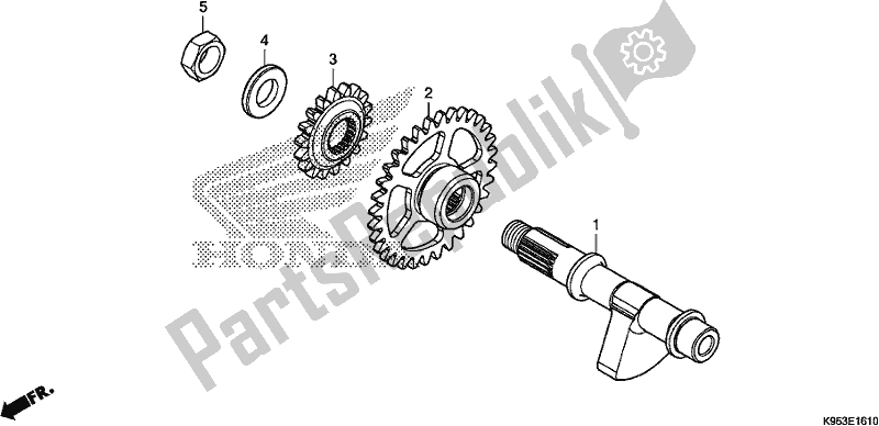 All parts for the Balancer of the Honda CRF 250R 2019