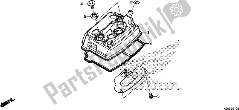 Tutte le parti per il Coperchio Della Testata del Honda CRF 250R 2019