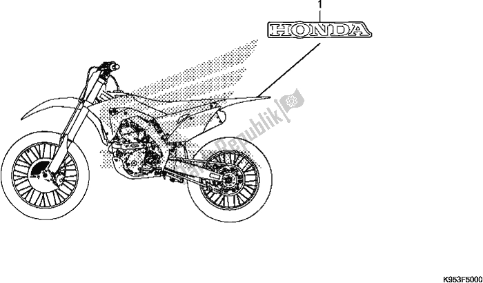All parts for the Mark of the Honda CRF 250R 2019