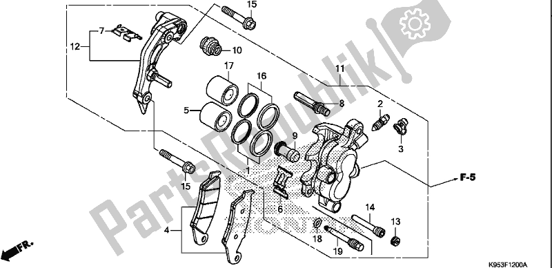 Toutes les pièces pour le étrier De Frein Avant du Honda CRF 250R 2020