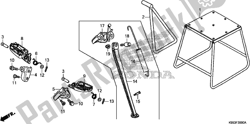 Todas las partes para Step/stand de Honda CRF 250R 2020