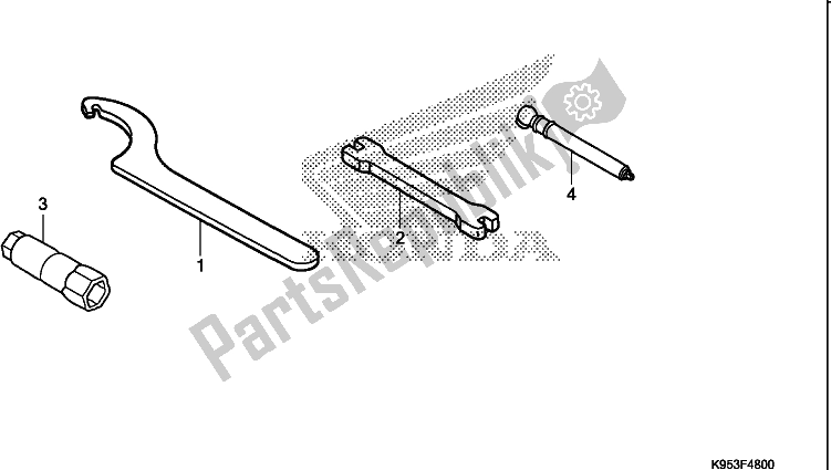 Todas as partes de Ferramentas do Honda CRF 250R 2020