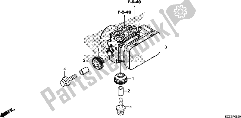 All parts for the Abs Modulator of the Honda CRF 250 RLA 2017
