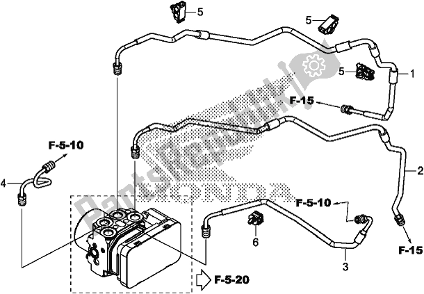 All parts for the Brake Pipe of the Honda CRF 250 RLA 2018