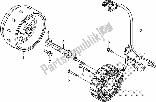 All parts for the Generator of the Honda CRF 250 RLA 2018