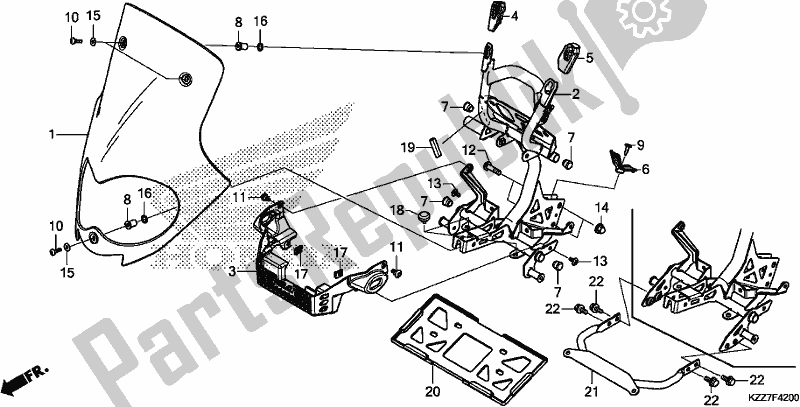 Todas las partes para Parabrisas de Honda CRF 250 RLA 2019