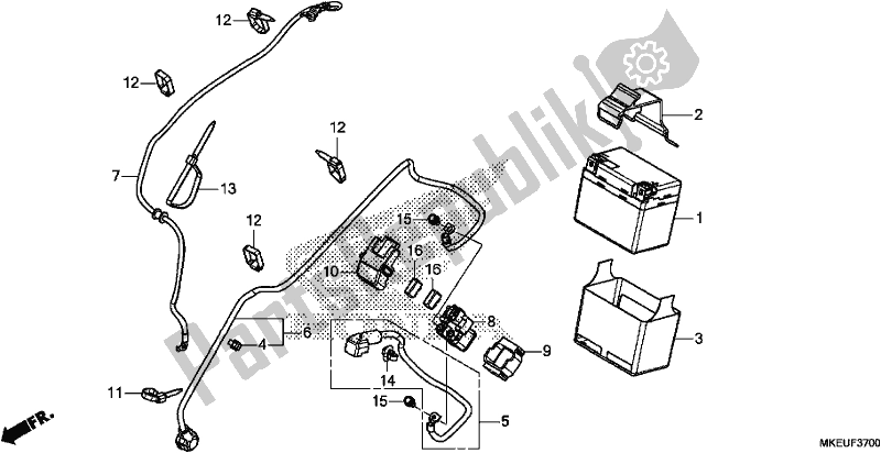 All parts for the Battery of the Honda CRF 450L 2019