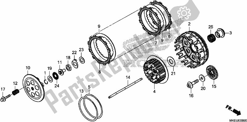 Toutes les pièces pour le Embrayage du Honda CRF 450L 2019