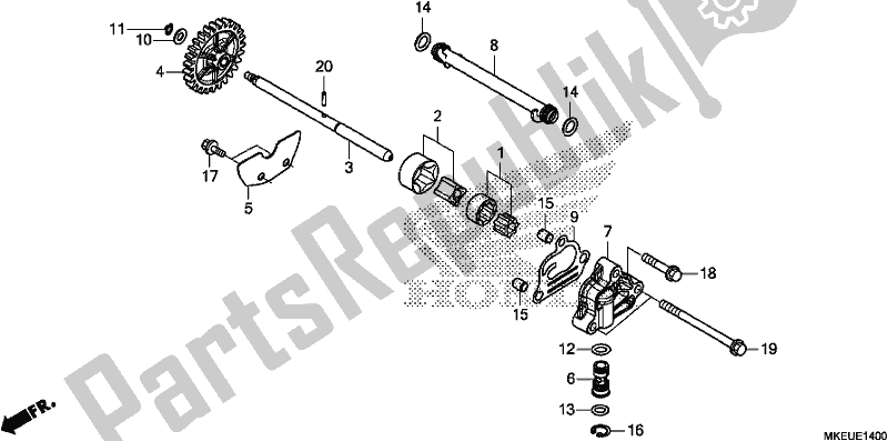 Todas as partes de Bomba De óleo do Honda CRF 450L 2019
