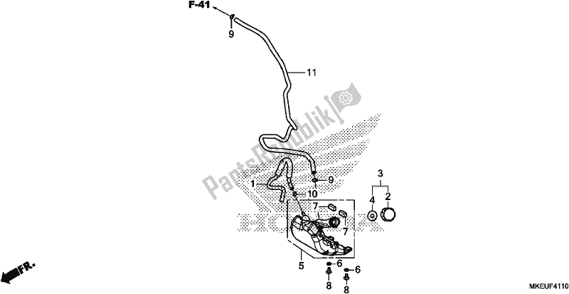 All parts for the Reserve Tank of the Honda CRF 450L 2019