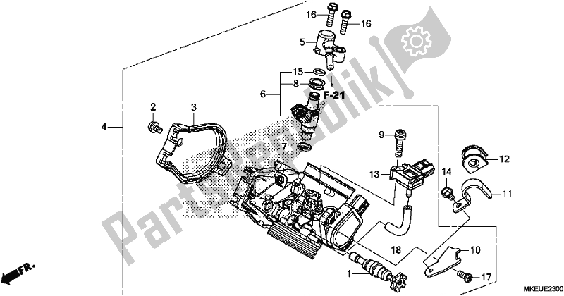 All parts for the Throttle Body of the Honda CRF 450L 2019