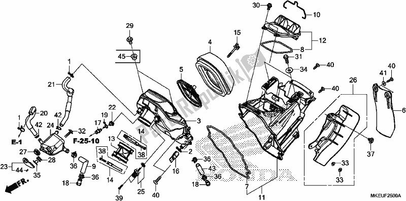 Todas as partes de Filtro De Ar do Honda CRF 450L 2020