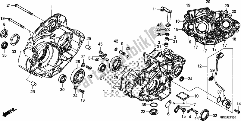 All parts for the Crankcase of the Honda CRF 450L 2020