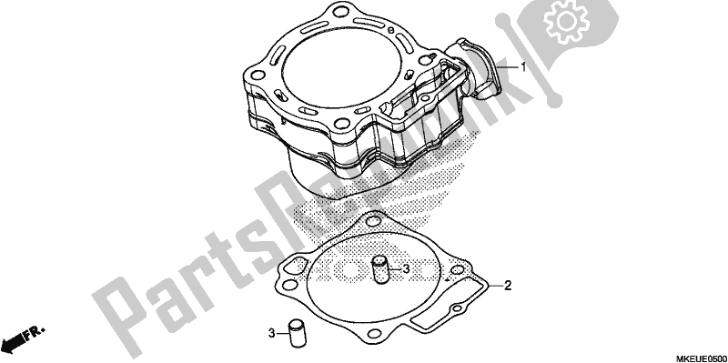 All parts for the Cylinder of the Honda CRF 450L 2020