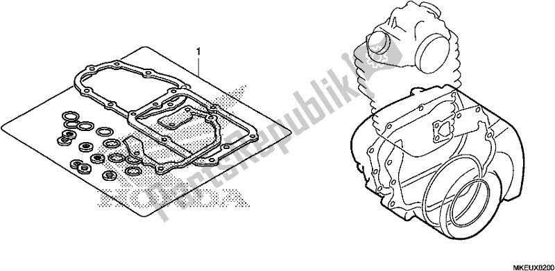 All parts for the Gasket Kit B of the Honda CRF 450L 2020