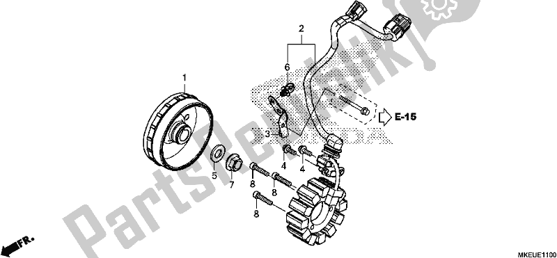 All parts for the Generator of the Honda CRF 450L 2020