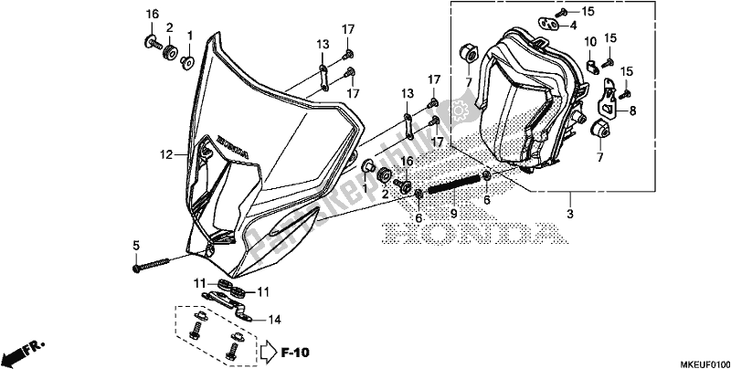 Todas las partes para Faro de Honda CRF 450L 2020