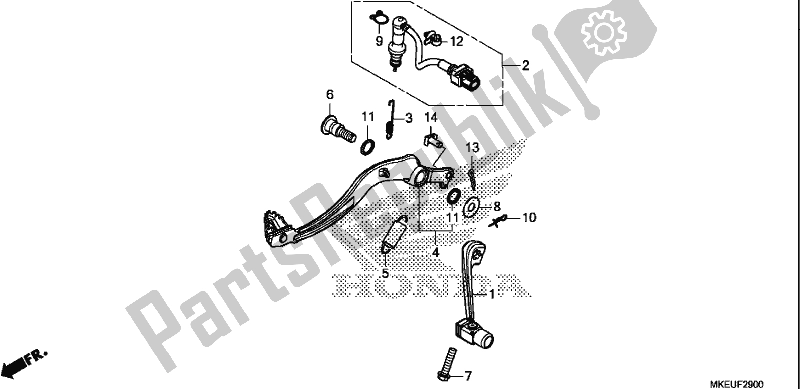 All parts for the Pedal of the Honda CRF 450L 2020