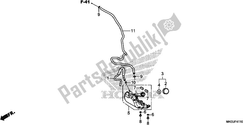 Todas as partes de Tanque De Reserva do Honda CRF 450L 2020