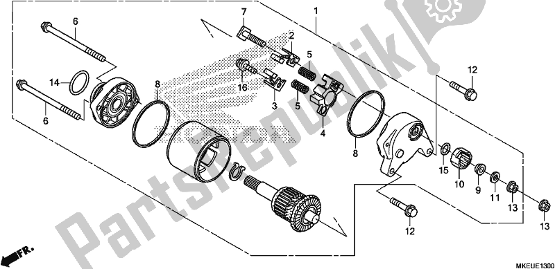 All parts for the Starting Motor of the Honda CRF 450L 2020