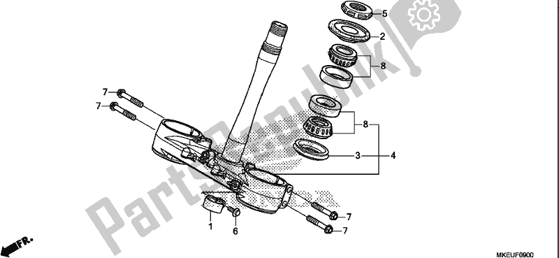 Alle onderdelen voor de Stuurpen van de Honda CRF 450L 2020