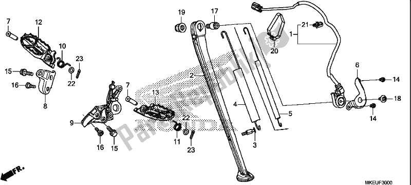 Tutte le parti per il Step/stand del Honda CRF 450L 2020