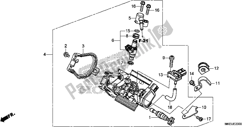 All parts for the Throttle Body of the Honda CRF 450L 2020