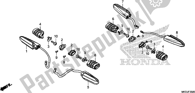 All parts for the Winker of the Honda CRF 450L 2020