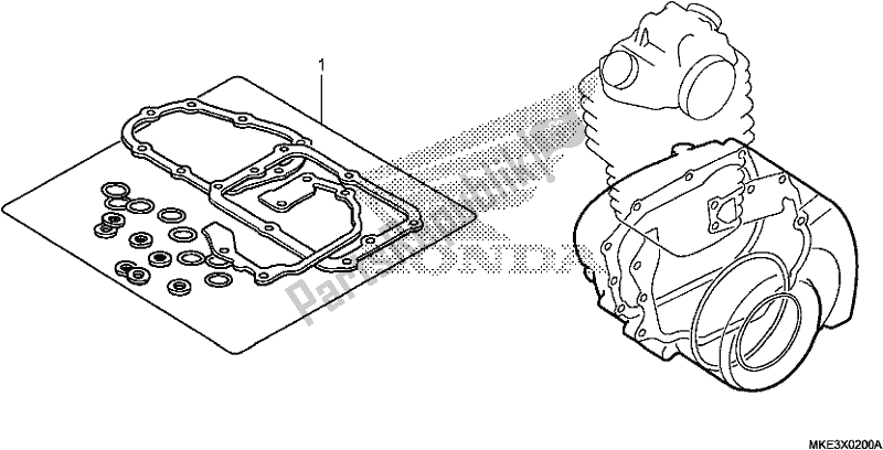 All parts for the Gasket Kit B of the Honda CRF 450R 2018