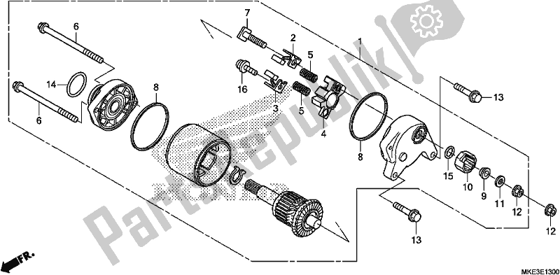 Toutes les pièces pour le Demarreur du Honda CRF 450R 2018