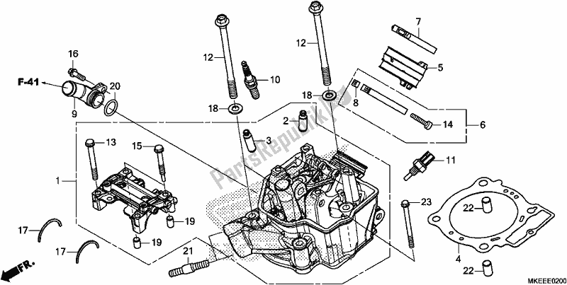 Alle onderdelen voor de Cilinderkop van de Honda CRF 450R 2019