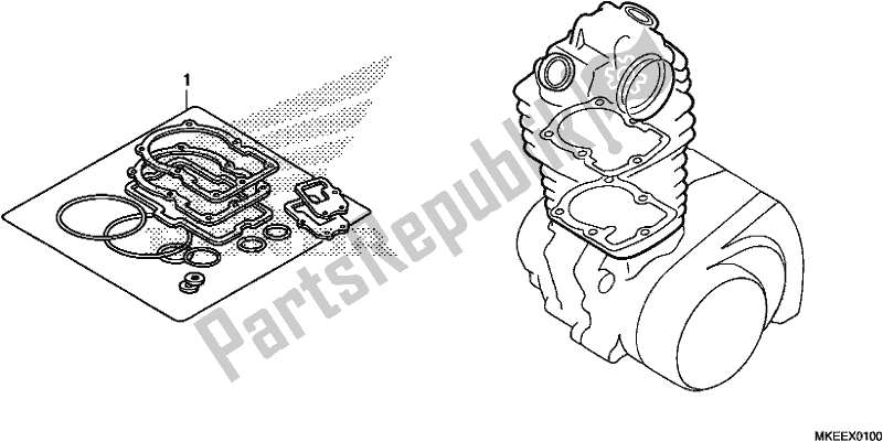 All parts for the Gasket Kit A of the Honda CRF 450R 2019