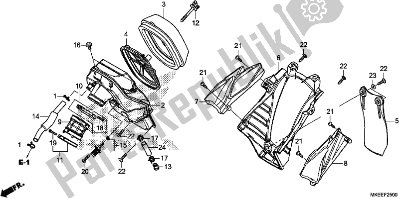Todas las partes para Filtro De Aire de Honda CRF 450R 2020