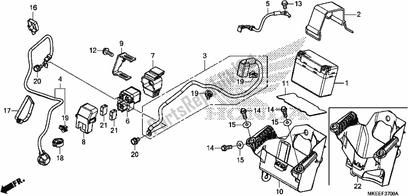 Tutte le parti per il Batteria del Honda CRF 450R 2020