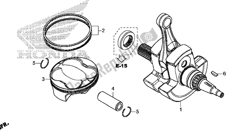 All parts for the Crankshaft/piston of the Honda CRF 450R 2020